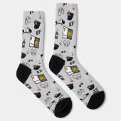 Police Themed Policeman Cop Pattern Socken (Rechts)