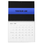 Police Thin Blue Line 3D Kalender (Mär 2027)