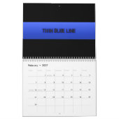 Police Thin Blue Line 3D Kalender (Feb 2027)