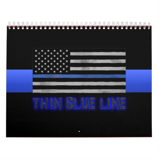 Police Thin Blue Line 3D Kalender (Titelbild)