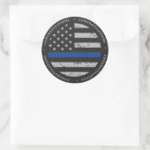 Police Thin Blue Line Abschluss Herzlichen Glückwu Runder Aufkleber (Tasche)