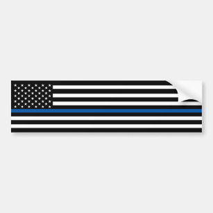 Police Thin Blue Line American Flag Autoaufkleber