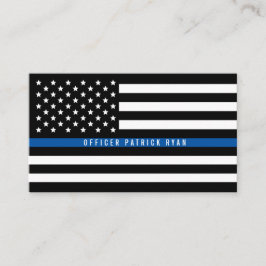 Police Thin Blue Line American Flag Beruflich Visitenkarte