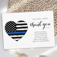 Police Thin Blue Line American Flag Danke Karte