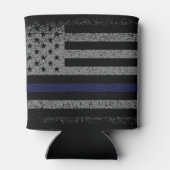 Police Thin Blue Line American Flag Dosenkühler (Rückseite)