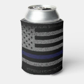 Police Thin Blue Line American Flag Dosenkühler (Kanne Rückseite)