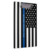 Police Thin Blue Line American Flag Individuelle N Klemmbrett (Rechts)