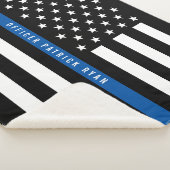 Police Thin Blue Line American Flag Monogram Med. Sherpadecke (3/4)