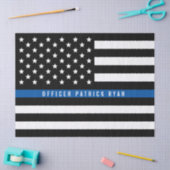 Police Thin Blue Line American Flag Name 17x23 Seidenpapier (Basteln)