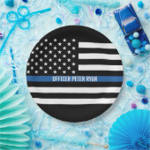 Police Thin Blue Line American Flag Name Pappteller (Party)