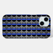 Police Thin Blue Line Case-Mate iPhone Hülle (Rückseite (Horizontal))