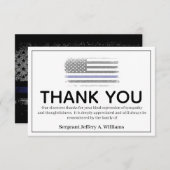 Police Thin Blue Line Danke Bereavement (Vorne/Hinten)