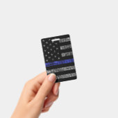 Police Thin Blue Line Flag Ausweis (Handheld)