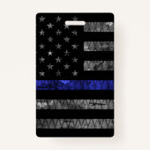 Police Thin Blue Line Flag Ausweis (Rückseite)