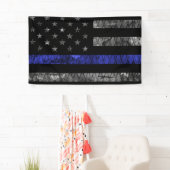 Police Thin Blue Line Flag Banner (Insitu)
