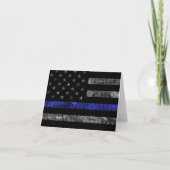 Police Thin Blue Line Flag Dankeskarte (Vorderseite)