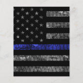 Police Thin Blue Line Flag Flyer (Hinten)