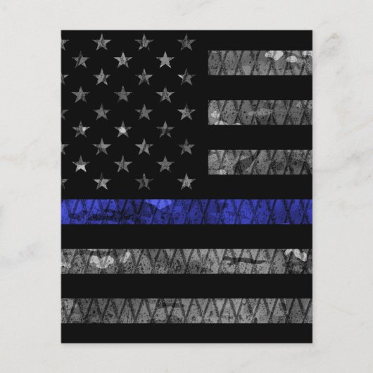 Police Thin Blue Line Flag Flyer (Vorne)
