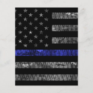 Police Thin Blue Line Flag Flyer