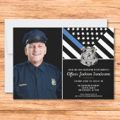 Police Thin Blue Line Flag Foto Rentirement Einladung