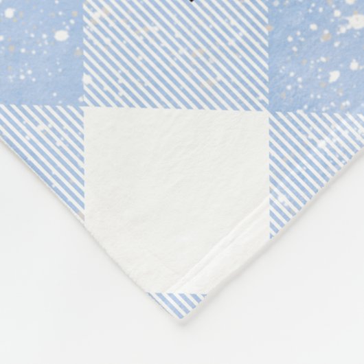 Police Thin Blue Line Flag Frohe Weihnachtsschneem Fleecedecke (Ecke)