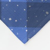 Police Thin Blue Line Flag Frohe Weihnachtsschneem Fleecedecke (Ecke)