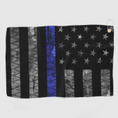 Police Thin Blue Line Flag Golfhandtuch (Horizontal)