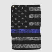 Police Thin Blue Line Flag Golfhandtuch (Vorderseite)