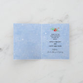 Police Thin Blue Line Flag Holly Family Nave Dankeskarte (Innenseite)