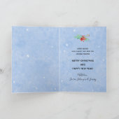 Police Thin Blue Line Flag Holly Frohe Weihnachten (Innenseite)