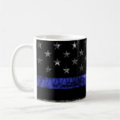 Police Thin Blue Line Flag Kaffeetasse (Links)