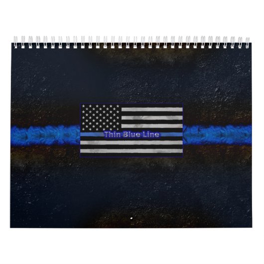 Police Thin Blue Line Flag Kalender (Titelbild)