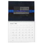 Police Thin Blue Line Flag Kalender (Jan 2027)