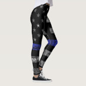 Police Thin Blue Line Flag Leggings (Rechts)