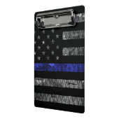 Police Thin Blue Line Flag Mini Klemmbrett (Gewinkelt2)