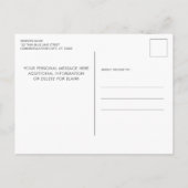 Police Thin Blue Line Flag Modernes Retirement Par Einladungspostkarte (Rückseite)