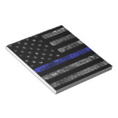 Police Thin Blue Line Flag Notizblock (angewinkelt)