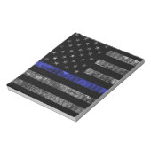 Police Thin Blue Line Flag Notizblock (Rotiert)