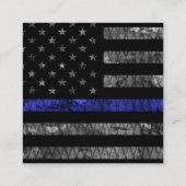 Police Thin Blue Line Flag Rabattkarte (Rückseite)