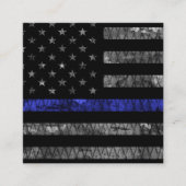 Police Thin Blue Line Flag Rabattkarte (Vorderseite)