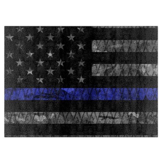 Police Thin Blue Line Flag Schneidebrett (Vorderseite)
