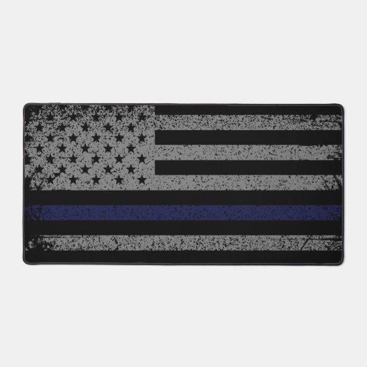 Police Thin Blue Line Flag Schreibtischunterlage (Vorderseite)