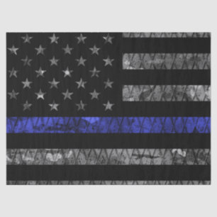 Police Thin Blue Line Flag Seidenpapier