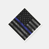 Police Thin Blue Line Flag Serviette (Ecke)