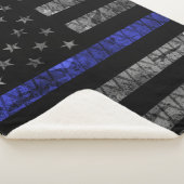 Police Thin Blue Line Flag Sherpadecke (3/4)