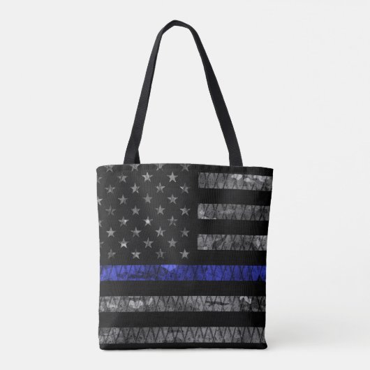Police Thin Blue Line Flag Tasche (Rückseite)