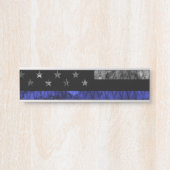 Police Thin Blue Line Flag Türschild (Vorderseite )