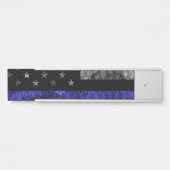 Police Thin Blue Line Flag Türschild (Vorderseite )