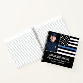 Police Thin Blue Line Foto Retirement Gästebuch Notizblock (Innenseite)