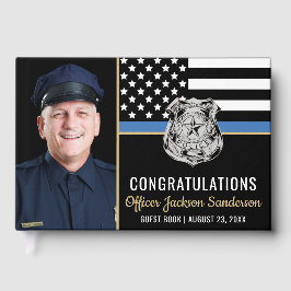 Police Thin Blue Line Glückwunsch Foto-Rente Gästebuch